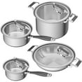 thumbnail image 1 of Stainless Steel Cookware Set, Gray - 8 Piece, 1 of 1