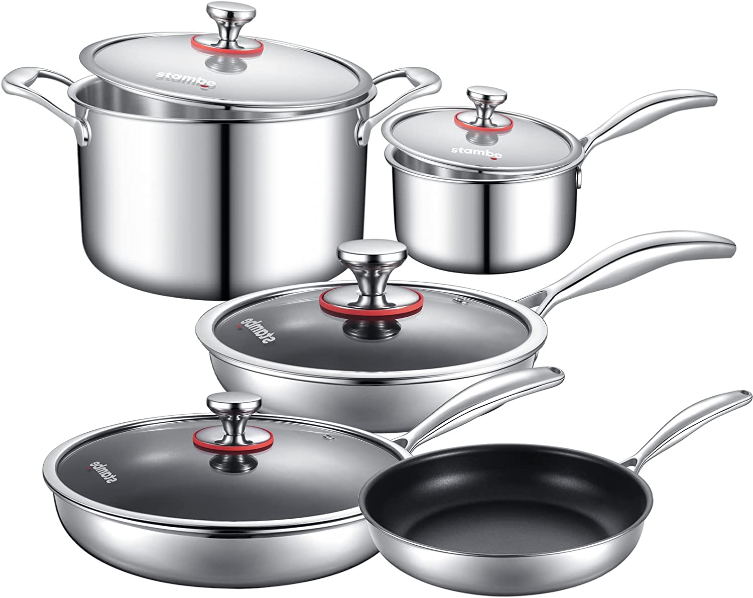  STAMBE 9.5 Stainless Steel Pan - TriPly Stainless