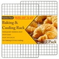 thumbnail image 1 of Stainless Steel Cooling Rack 10x15 Inches, Heavy Duty Baking Rack for Oven Grilling Roasting, Dishwasher Safe Wire Rack Fits Jelly Roll Pan, Silver, 1 of 6