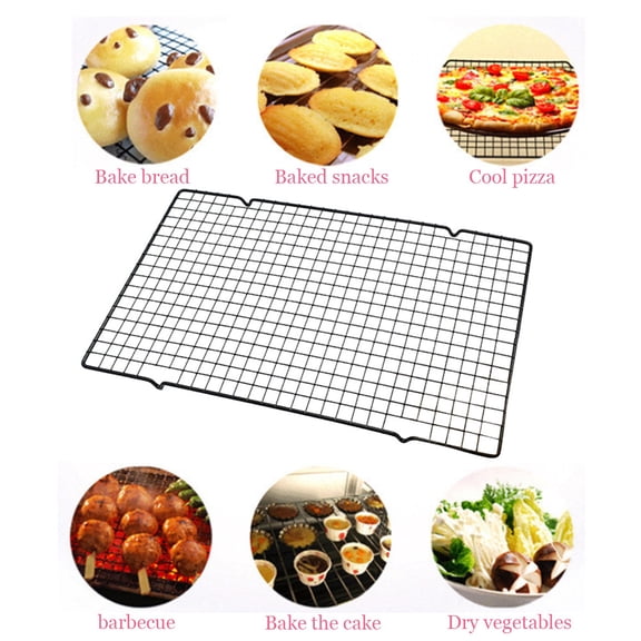 Stainless Steel Cooling Rack 15.7x9.8 in, Wire Baking Grid for Cookies and Cakes, Oven and Kitchen Safe, for Roasting Cooking Grilling Drying, 1 Pack