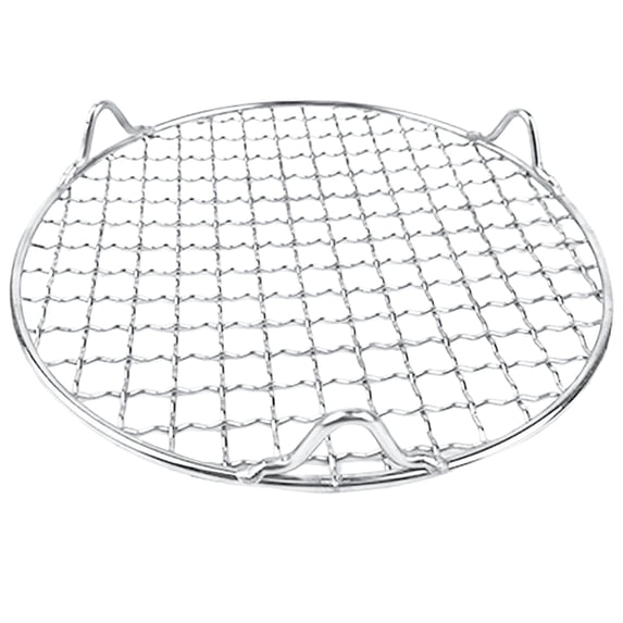 Stainless Steel Cooling Rack,Round Grilling Net,Steaming Baking Rack,Multi Purpose Metal Grid Tray Oven Dishwasher Safe Compatible with Air Fryer Stockpot Pressure Cooker Cake Pan Kitchen Use,30.5 cm