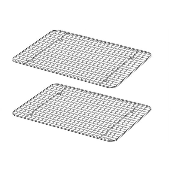 Stainless Steel Cooling Racks 2 Pack, Topboutique Baking Racks Size 26 x 20 x1.5cm for Cooking Baking Roasting Grilling Cooling, Fit small Size Cookie Sheets Oven & Health & Dishwasher Safe