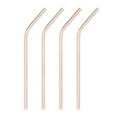 thumbnail image 1 of Viski Stainless Steel Copper Cocktail Straws, Drinking Straws, Set of 4, 1 of 8