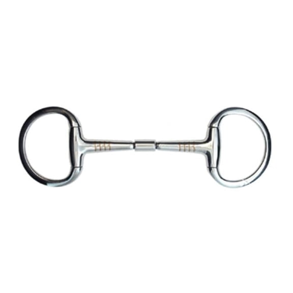 Stainless Steel Copper Inlay Eggbutt Snaffle Bit - 5 in.