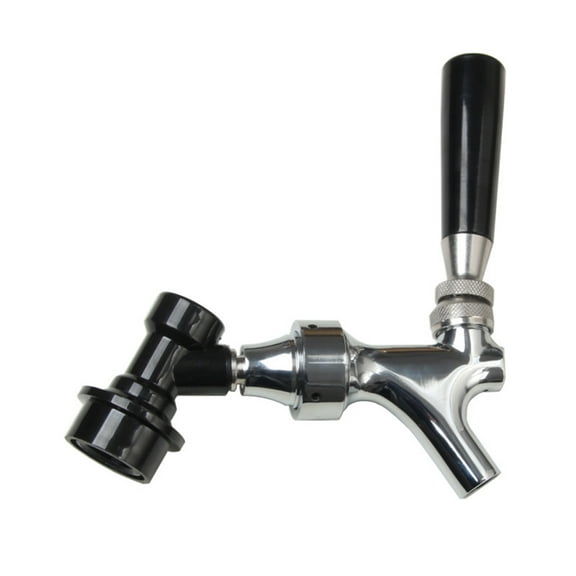 Stainless Steel Cores Auto Closing Beer Faucet Picnics Tap Stainless Steel Beer Tap for Corny Kegs and Party Use