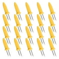 thumbnail image 1 of Stainless Steel Corn Cob Holders Set with Ergonomic Handles for Effortless Eating and Secure Grip Kitchen Utensils, 1 of 8