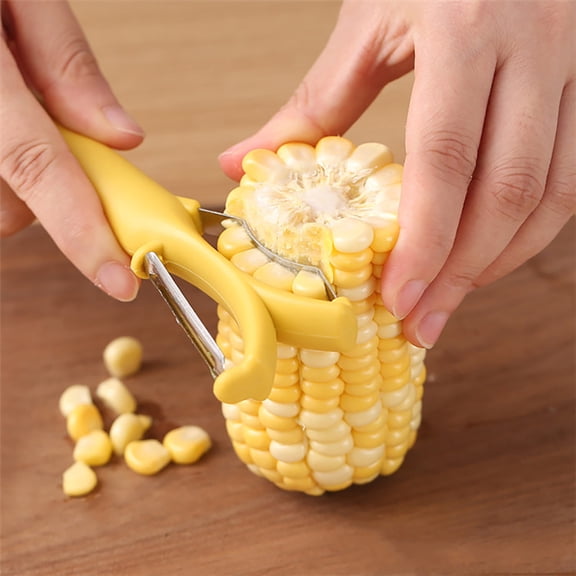 Stainless Steel Corn Cob Peeler Stripper Kernel Remover Kitchen Tool for Fast Corn Threshing