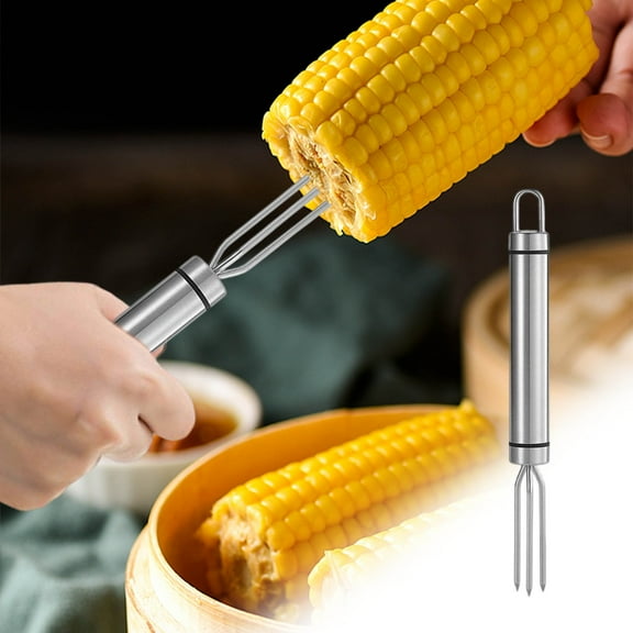 mtvxesu Stainless Steel Corn Forks, Reusable Meat Skewers For Grilling, Barbecue Corn-On-The-Cob Tool, Outdoor Bbq Accessories, Corn Skewer Grilling Tools