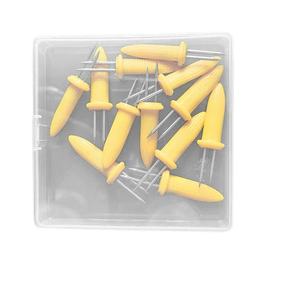 Stainless Steel Corn Holders Set Barbecue Twin Prong Skewers Kitchen BBQ Grill Accessories Gadgets Tools