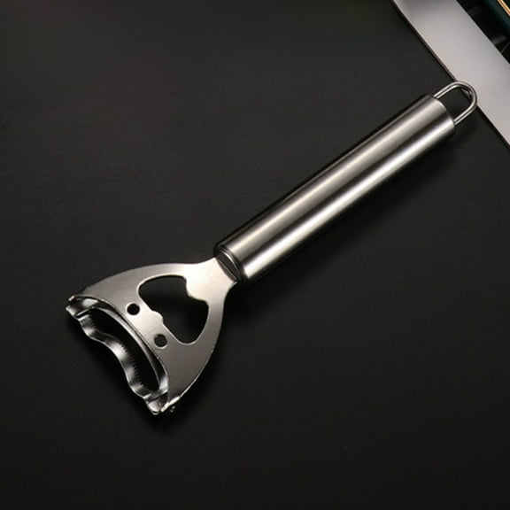 Stainless Steel Corn Kernel Remover Tool Durable Serrated Cob Peeler, Rust-Resistant, Easy Grip Handle, Efficient 3-Row Extraction, Multi-Use Kitchen Shovel, Silver, 17x5.5cm