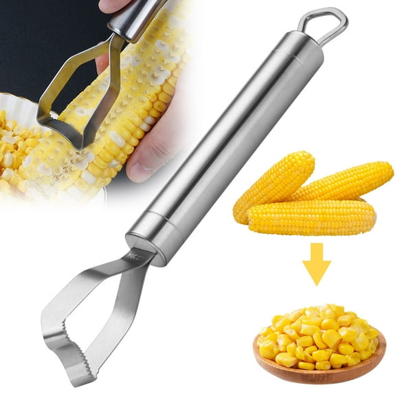 Stainless Steel Corn Kernel Remover Tool - Peeler/Scraper for Corn on Cob, Dishwasher Safe Thresher Planer