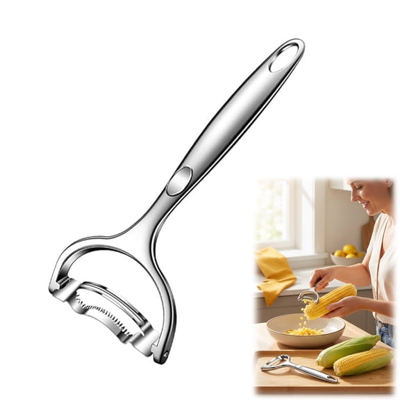Stainless Steel Corn On The Cob Stripper Tool Ergonomic Kernel Remover Kitchen Corn Peeler Cutter