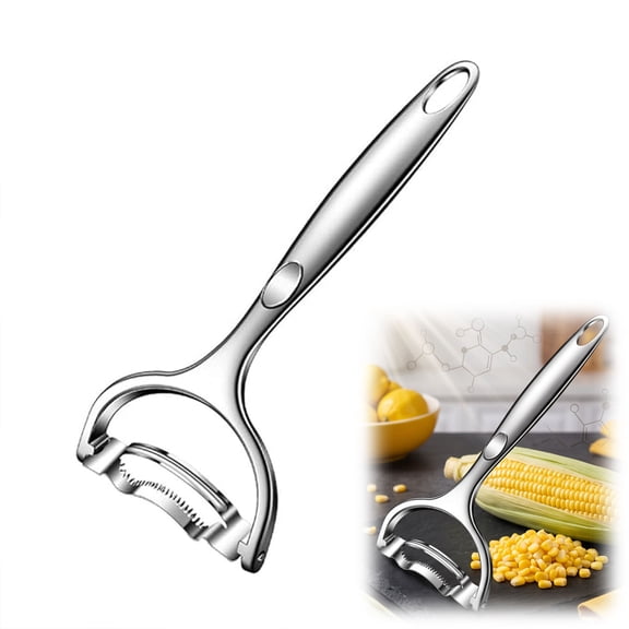 Stainless Steel Corn Peeler – Kernel Remover Tool, Serrated Blade Stripper for Sweet Corn, Easy Cob Stripping Kitchen Gadget(1PC)