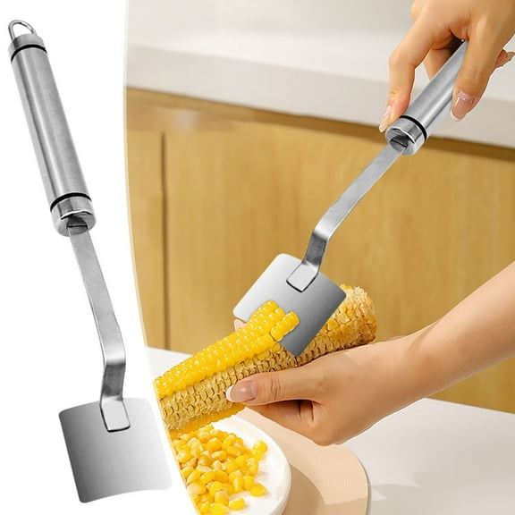 Stainless Steel Corn Shredder Peeler Tool | Heavy Duty Corn Cob Stripper, Efficient Kernel Remover, Dishwasher Safe, 24.5cm Durable Kitchen Grater Separator for Fresh Corn Prep