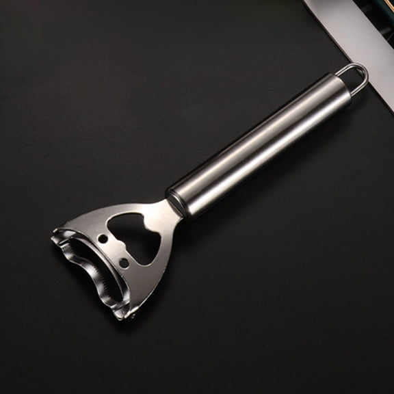 Stainless Steel Corn Shucking Peeler Knife, Heavy-Duty Kernel Stripper Shoveling Tool with Serrated Blade, Embedded Rivets, and Integrated Bottle Opener Loop