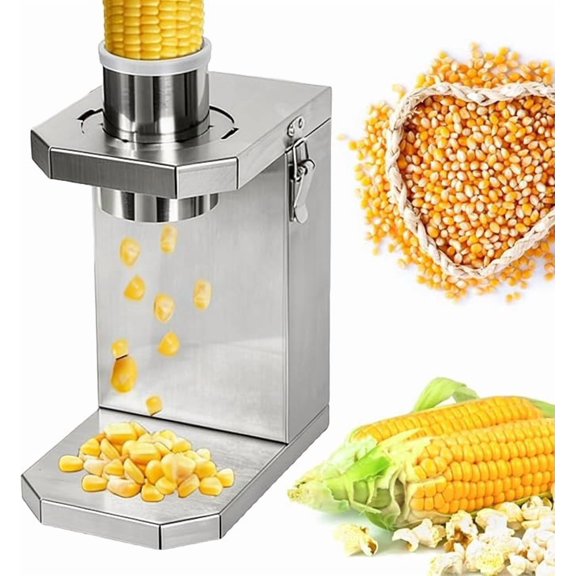 Stainless Steel Corn Thresher, Electric Corn Peeler And Sheller Machine Designed For Quick Disassembly And Simple Cleaning, For Home Or Business Use