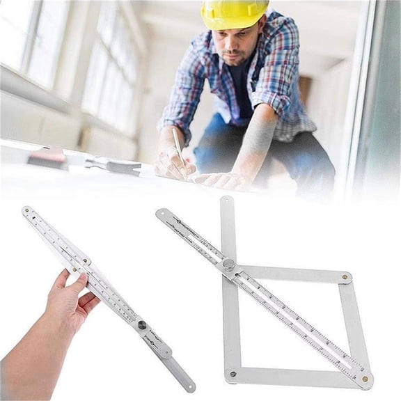 Stainless Steel Corner Angle Finder Protractor Tool with Locking Knobs for Measuring and Cutting Wood, Tile, Trim, and DIY Projects