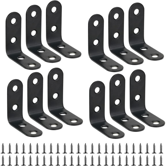 Stainless Steel Corner Braces, Heavy Duty L Brackets for Furniture, Smooth Surface Edges, Corrosion Rust Resistance, Round Corner Countersunk Hole, MultiPurpose Furniture