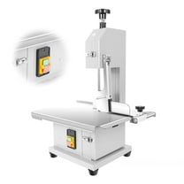 Stainless Steel Countertop Bone Sawing Machine, Frozen Meat Cutter with 6 Blades for Bone,Frozen Beef, Steel Meat Cutting Machine With Work beach 19" x 14"