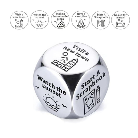 Stainless Steel Couple Dating Decision Dice For Making Date Choices - Durable & Reusable 1.5 Inch Stainless Steel, Smooth Surface, Easy To Use & Clean For Fun Relationship