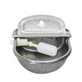 thumbnail image 1 of Stainless Steel Cow Drinking Water Bowl With Drain Hole Water Outlet Automatic Float Farming Trough For Cattle Sheep Dog Horse, 1 of 7