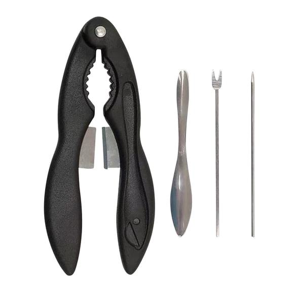 Stainless Steel Crab Cracker & Seafood Tool Set | Crab Leg Crackers, Lobster Shell Crackers & Nutcrackers | Kitchen Gadgets for Crab, Lobster, Shrimp & Nuts | Ergonomic Handles with Storage Bag