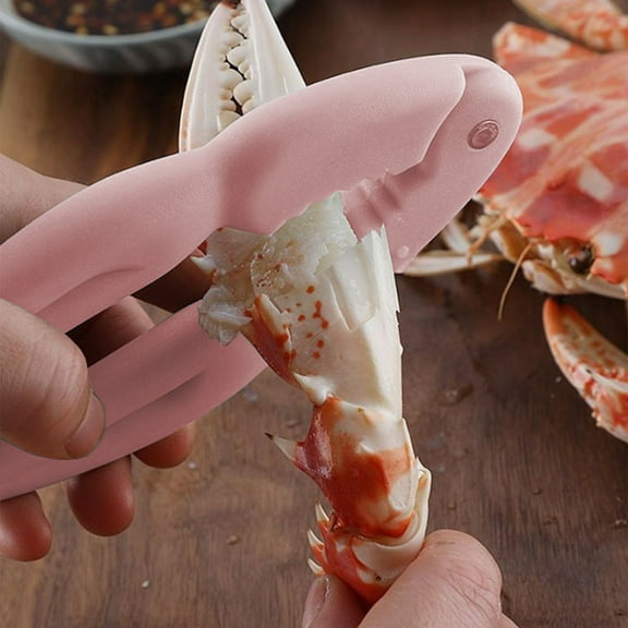 Stainless Steel Crab & Nut Cracker Tongs | Lobster Sheller Tool | Easy-Clean Kitchen Gadget for Restaurants & Home Use | Pink, Green, Blue Colors | 5.19 Inch Crab Claw Opener