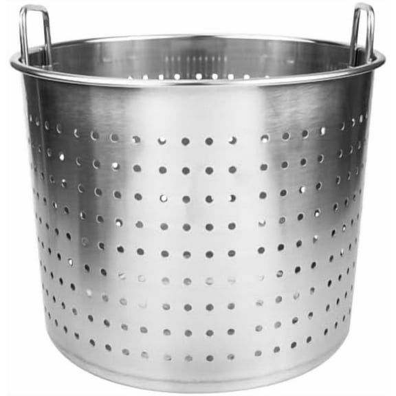 Stainless Steel Crawfish Boiler Pot with Strainer Basket for Seafood Stew and Shrimp Boil, 11.02 X 11.02 X 10.03 Inch Induction Cooking Pot$$Home Decor, Kitchen, & Other