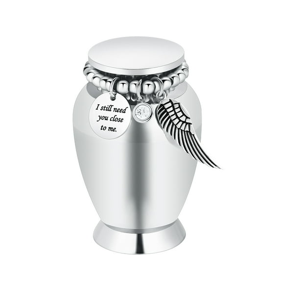 Stainless Steel Cremation Ashes Jewellery Small Urns for Ashes Keepsake Mini Urn for Memorial