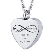 DAILYDOLLARS Stainless Steel Cremation Jewelry for Ashes Heart Infinity Urn Necklace Human Ashes Funeral Pendant Chain for Boy Girl Women Men Memorial Keepsake Rememberance Gifts