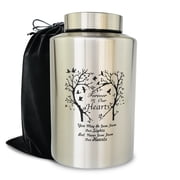 Stainless Steel Cremation Urns for Adult Human Ashes, Silver, Large
