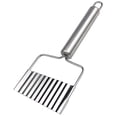 thumbnail image 1 of Stainless Steel Crinkle Cutter for Potatoes, French Fry Slicer Vegetable Chopper for Carrots Zucchini, 7X3In (Silver1), 1 of 5