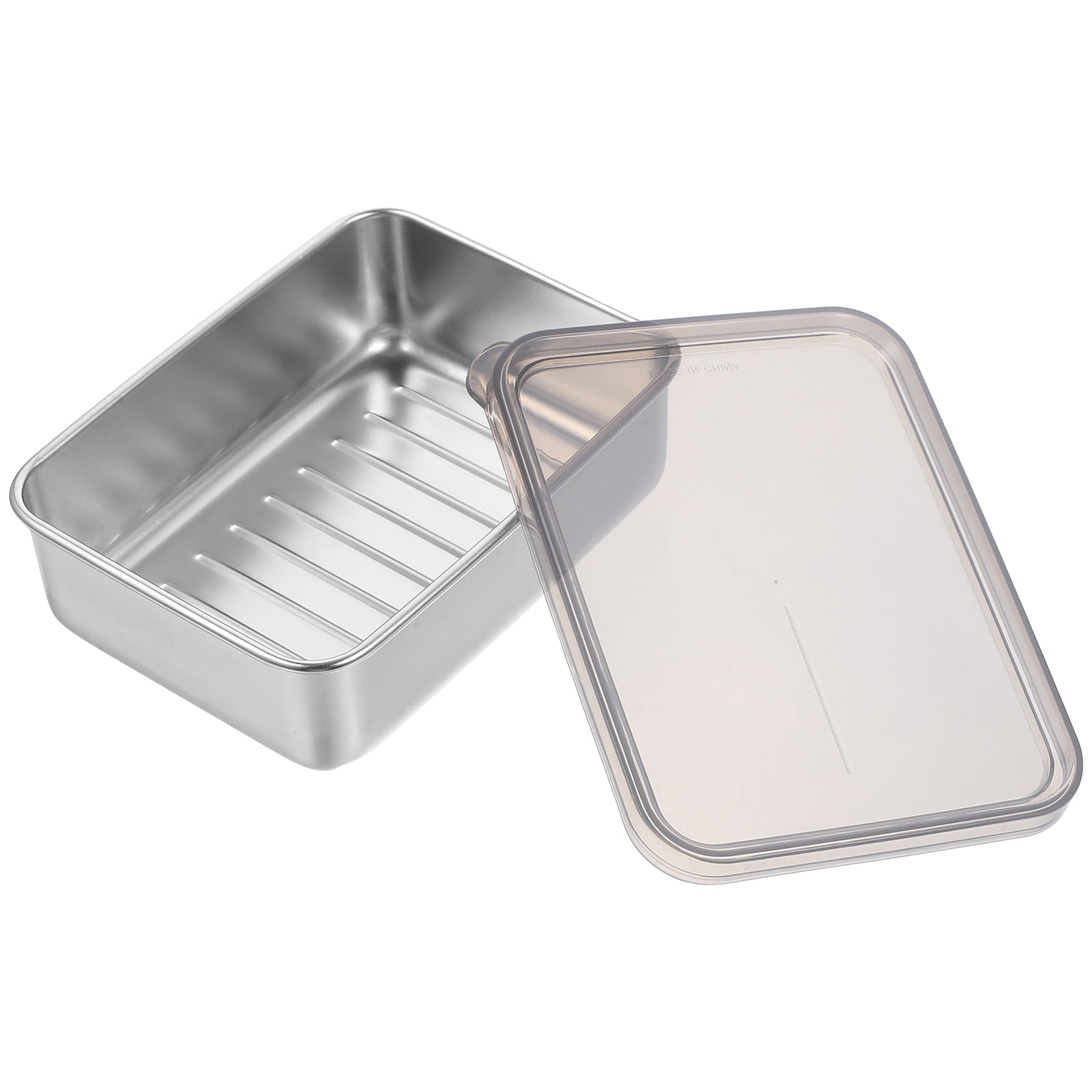 Stainless Steel Crisper Cheese Storage Containers Fridge Refrigerator