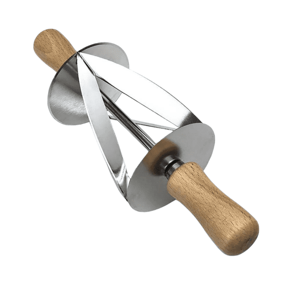 Stainless Steel Croissant Cutting Tool with Rolling Design for Easy Use