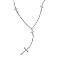 thumbnail image 1 of Stainless Steel Cross Dangle Slip Necklace - 30 Inch, 1 of 2