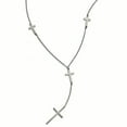 thumbnail image 1 of Stainless Steel Slip on Polished Religious Faith Cross Dangle Slip Necklace 30 Inch Pendant Necklace for Women, 1 of 2