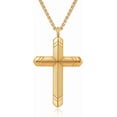 thumbnail image 1 of Silver Cross Necklace for Men, Cross Pendant Necklace Jesus Necklace Chain, Faith Jewelry Gifts for Men Father Uncle Son, 1 of 6