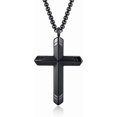 thumbnail image 1 of Silver Cross Necklace for Men, Cross Pendant Necklace Jesus Necklace Chain, Faith Jewelry Gifts for Men Father Uncle Son, 1 of 6