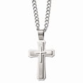 thumbnail image 1 of Stainless Steel Cross Pendant 24in Necklace; 24 inch; for Adults and Teens; for Women and Men, 1 of 3