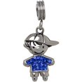 thumbnail image 1 of Stainless-Steel Crystal Birthstone Boy Charm, 1 of 2