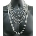 thumbnail image 1 of Stainless Steel Cuban Curb Chain Silver 16"-30" Men Choker Necklace 3/5/7/9/11mm, 1 of 8
