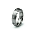 thumbnail image 1 of Tioneer Stainless Steel Cubic Zirconia Step-Down Edge Wedding Band Ring, 1 of 1