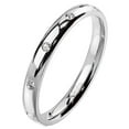 thumbnail image 1 of Stainless Steel Cubic Zirconia Wedding Band - Eternity Fashion Ring, 1 of 3