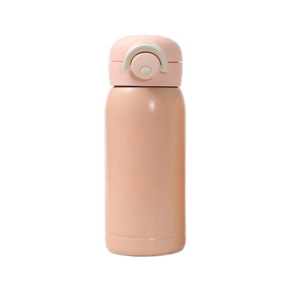 304 Stainless Steel Vacuum Insulated Cup Beige L 17.6x7cm Bouncing Lid Portable