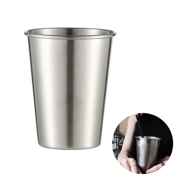 Stainless Steel Cup, 500ml Beer Glass, Heavy Duty Metal Tumbler with Handle, Insulated for Hot & Cold Drinks, for Home Kitchen, Outdoor Camping and Travel Use,Vsgery