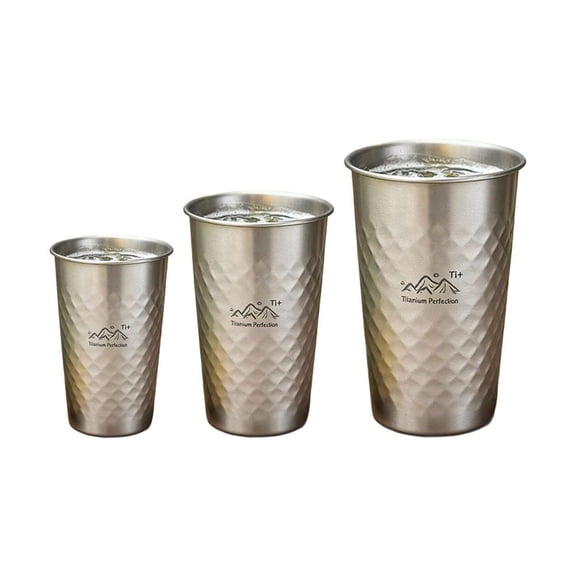 Stainless Steel Cup Ultralight Double Wall Insulated Beer Coffee Tea Mug with Titanium-Treated ,Non-Coating, Crystallized Finish, Dishwasher Safe for Camping Picnic Home Use