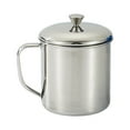 thumbnail image 1 of Stainless Steel Cup with Lid and Handle, Portable Shatterproof Water Cup Coffee Milk Drinking Mug for Home Kitchen (10.5*12.5Cm), 1 of 6