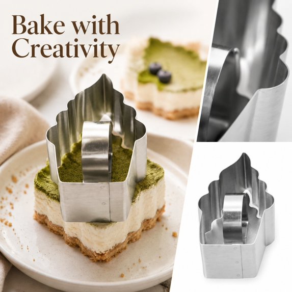 Stainless Steel Cupcake-Shaped Cake Mold, 2.5X3.5 Inch, Pastry Cutter for Cheesecake and Cookie