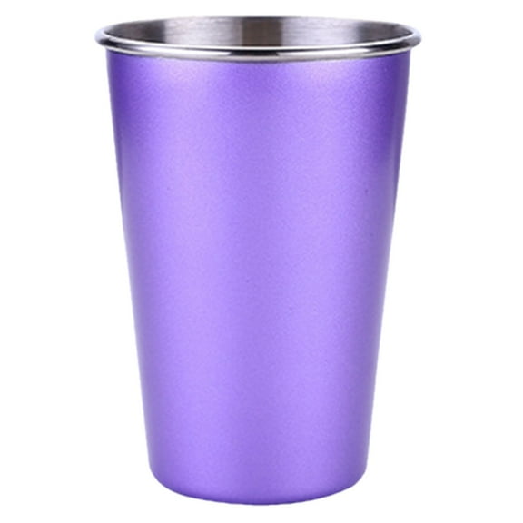 Stainless Steel Cups Metal Drinking Tumblers Unbreakable Lightweight Cups for Cold Beverages Iced Coffee Camping Outdoor Indoor Daily Use