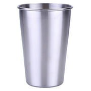 Stainless Steel Cups, Unbreakable Metal Drinking Tumblers, 500ML Lightweight Reusable Shatterproof Drinking Cups, Food G